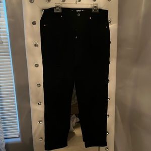 Black distressed, button up jeans!